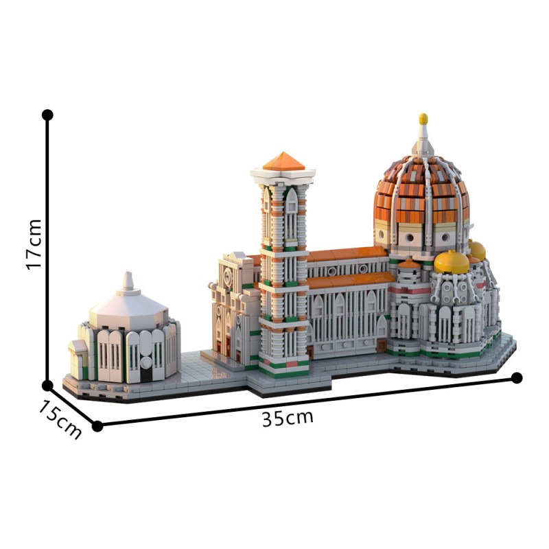 GOBRICKS MOC 183760 Cathedral of Florence 1:800 - YWOBB