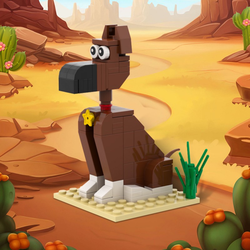 GOBRICKS MOC 204705 Lucky Luke - Rantanplan - YWOBB