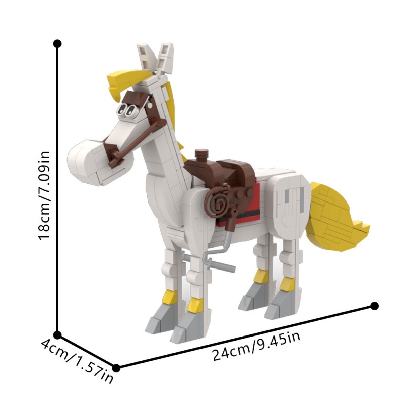 GOBRICKS MOC 204700 Lucky Luke - Jolly Jumper - YWOBB