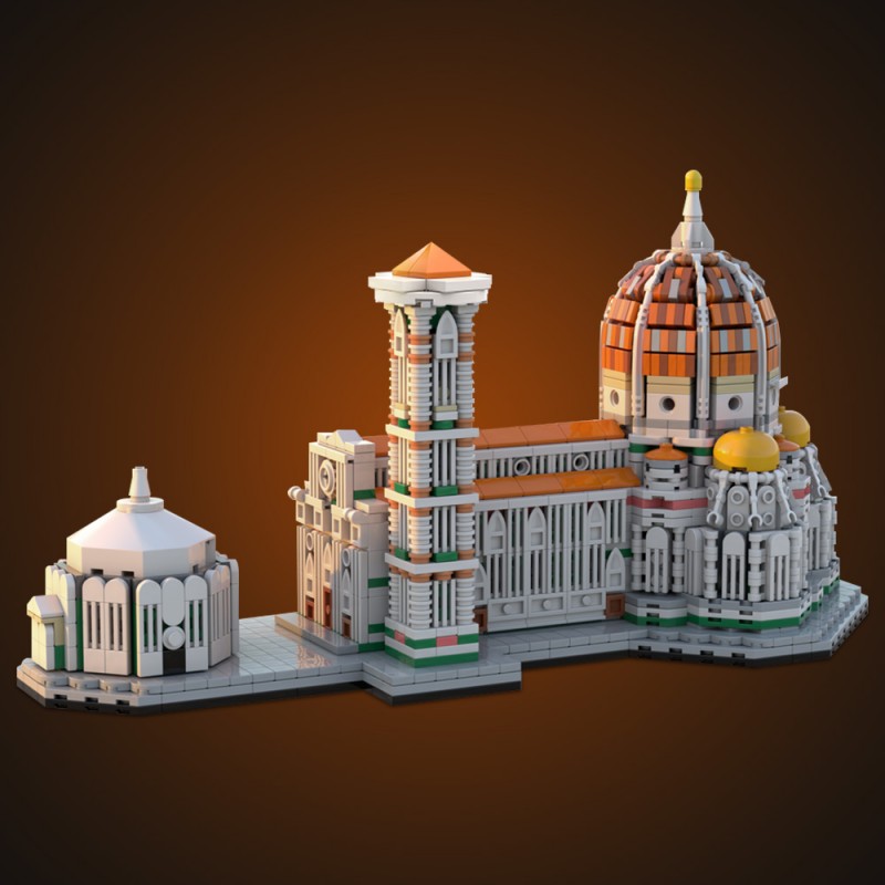GOBRICKS MOC 183760 Cathedral of Florence 1:800 - YWOBB