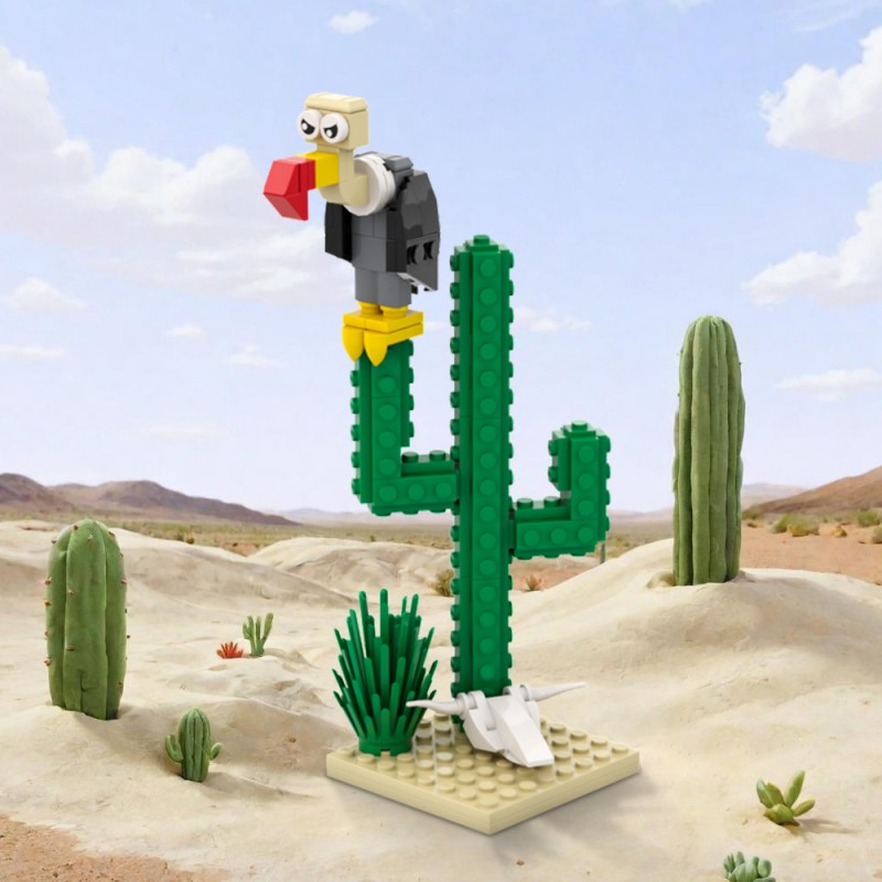 GOBRICKS MOC 204704 Lucky Luke - Cactus - YWOBB