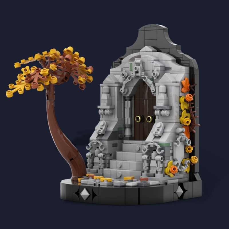 GOBRICKS MOC 208163 Gothic Bookend - YWOBB