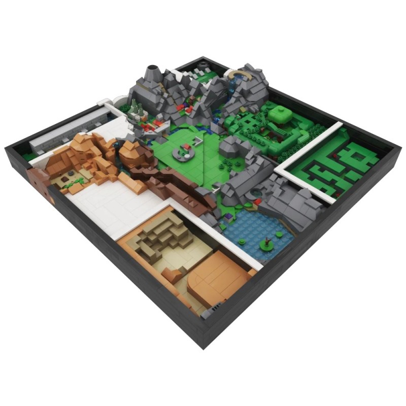 GOBRICKS MOC 212291 The Legend of Zelda: Ocarina of Time - Map of Hyrule - YWOBB