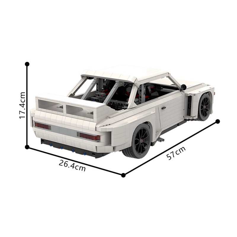GOBRICKS MOC 189726 BMW 3.0 CSL IMSA 1975 1:8 - YWOBB