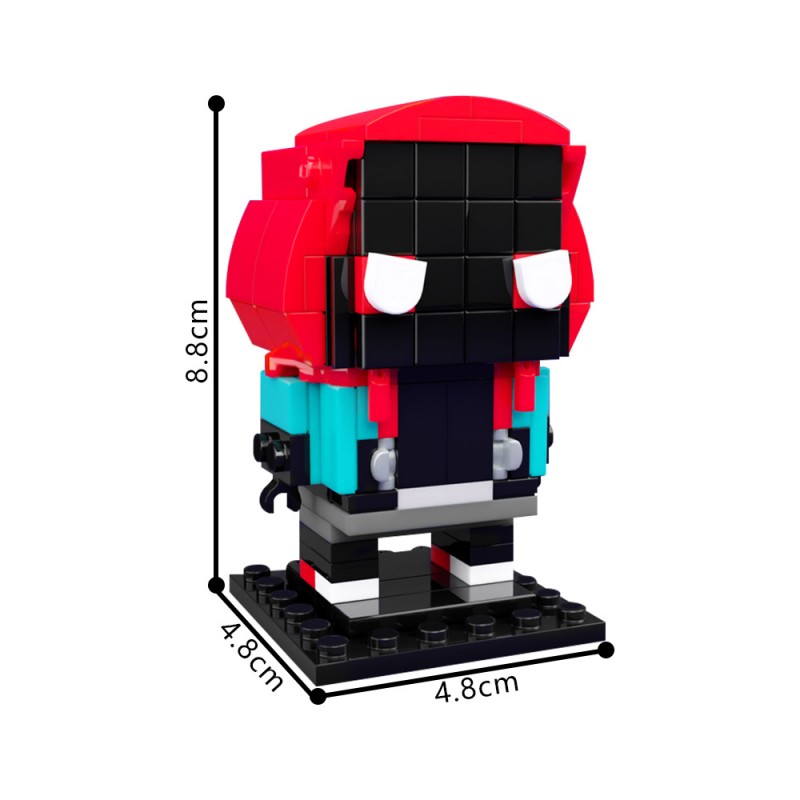 GOBRICKS MOC 206711 Miles Morales Custom Brickheadz - YWOBB