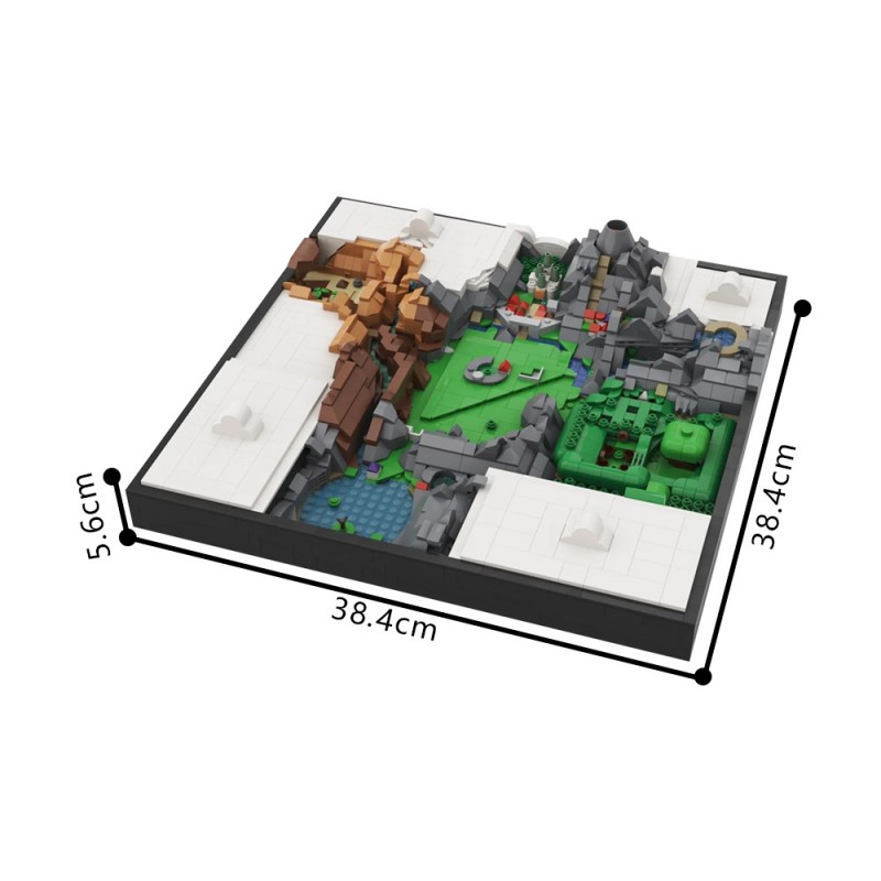 GOBRICKS MOC 212291 The Legend of Zelda: Ocarina of Time - Map of Hyrule - YWOBB