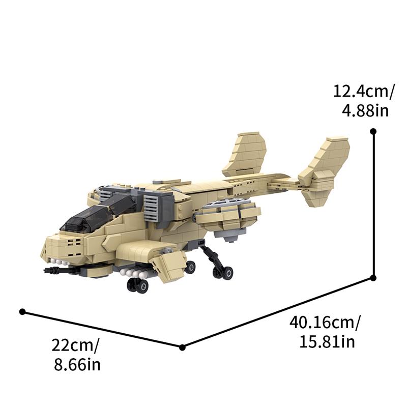 GOBRICKS MOC A1971 GDI Orca Fighter - YWOBB