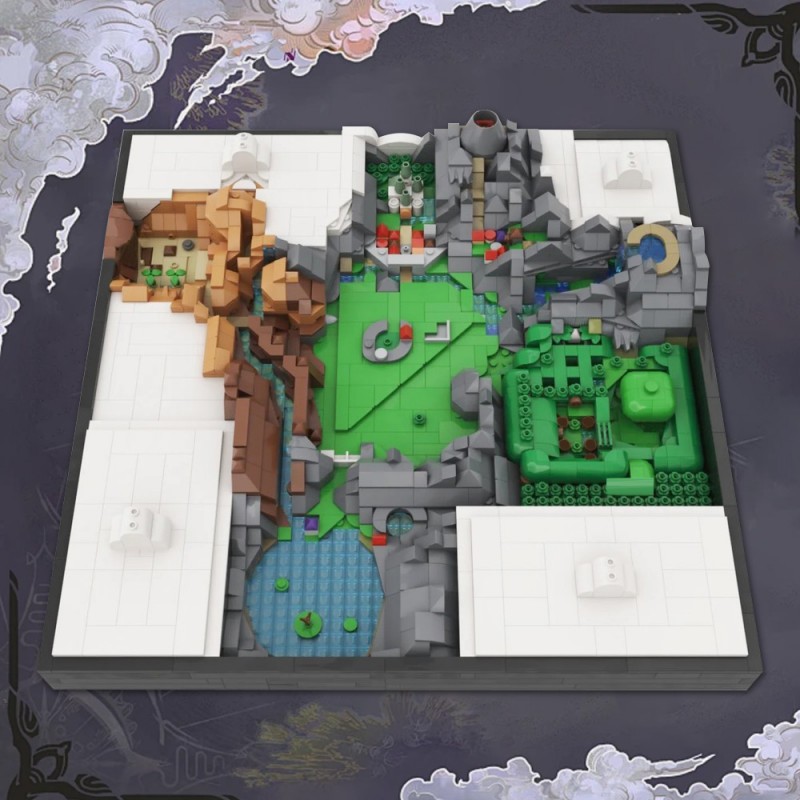 GOBRICKS MOC 212291 The Legend of Zelda: Ocarina of Time - Map of Hyrule - YWOBB