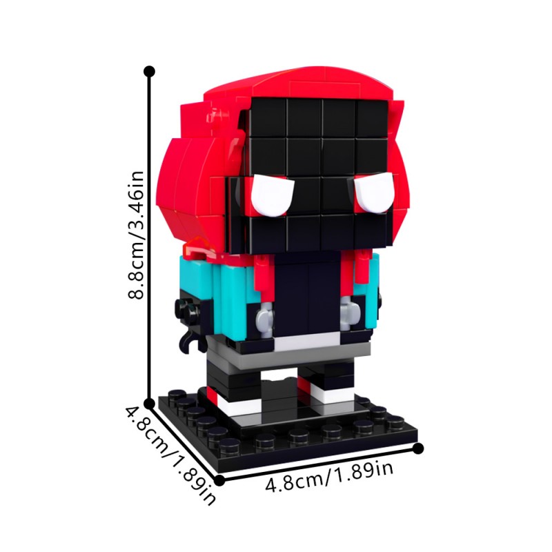 GOBRICKS MOC 206711 Miles Morales Custom Brickheadz - YWOBB