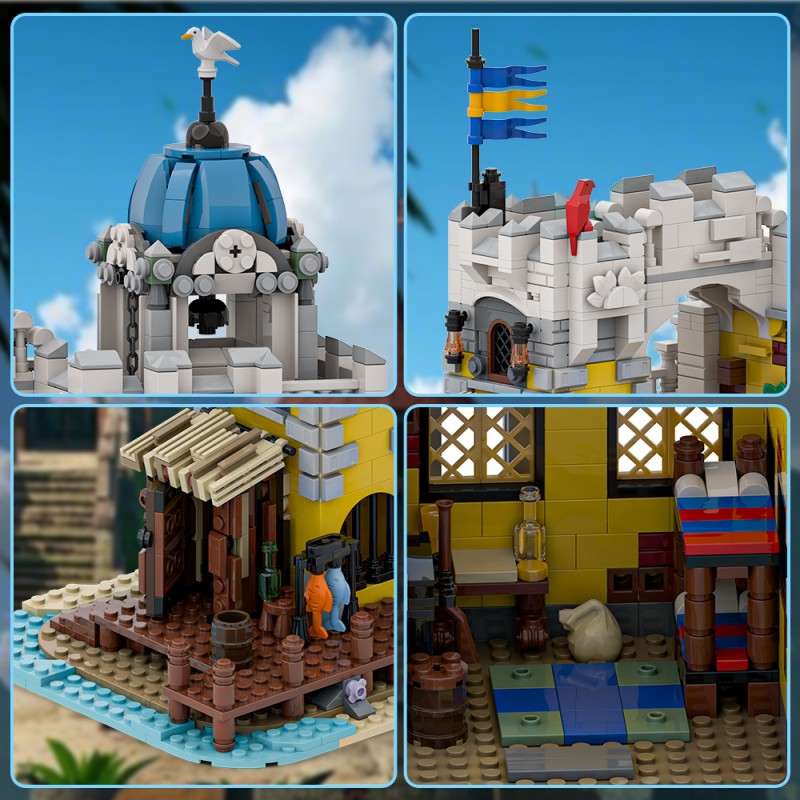 GOBRICKS MOC A1938 Broadside's Brig Redux - YWOBB