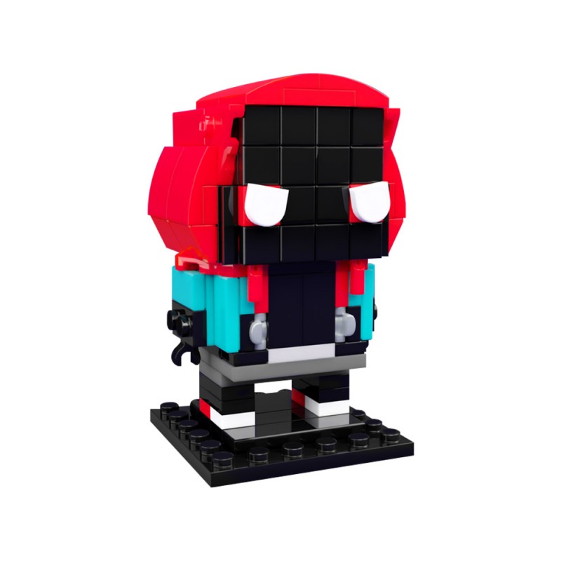GOBRICKS MOC 206711 Miles Morales Custom Brickheadz - YWOBB