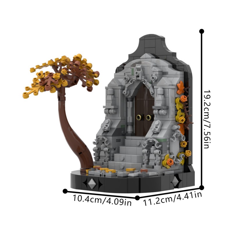 GOBRICKS MOC 208163 Gothic Bookend - YWOBB