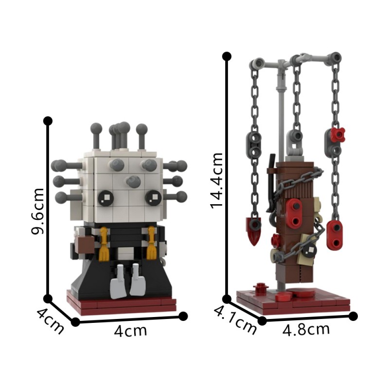 GOBRICKS MOC 44639 Hellraiser Pinhead Brickheadz 2 for 1 - YWOBB