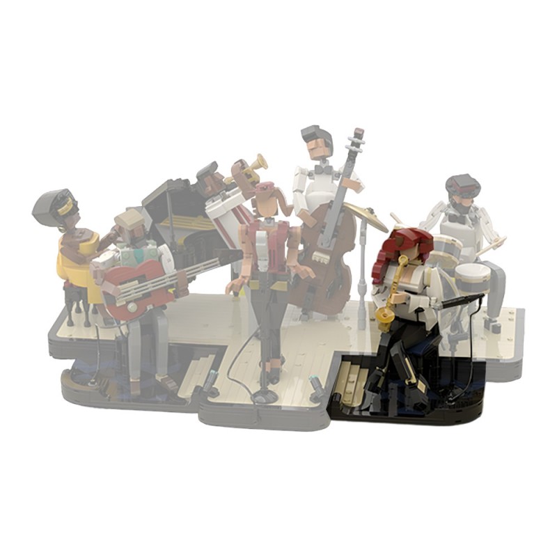 GOBRICKS MOC 148669 Jazz Saxophonist - YWOBB