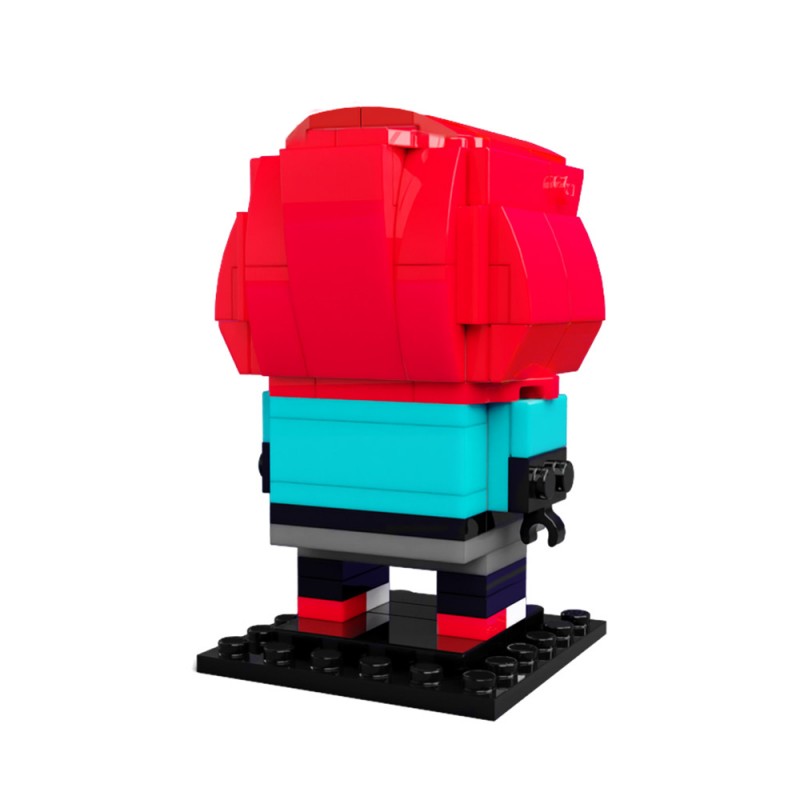 GOBRICKS MOC 206711 Miles Morales Custom Brickheadz - YWOBB