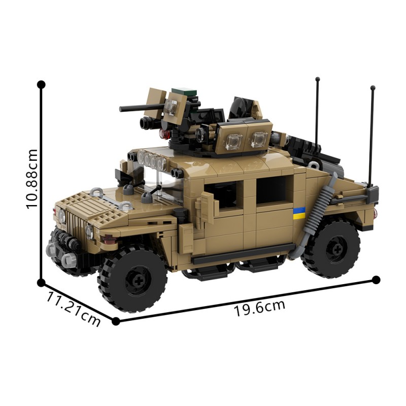 GOBRICKS MOC A1988 hummvee - YWOBB