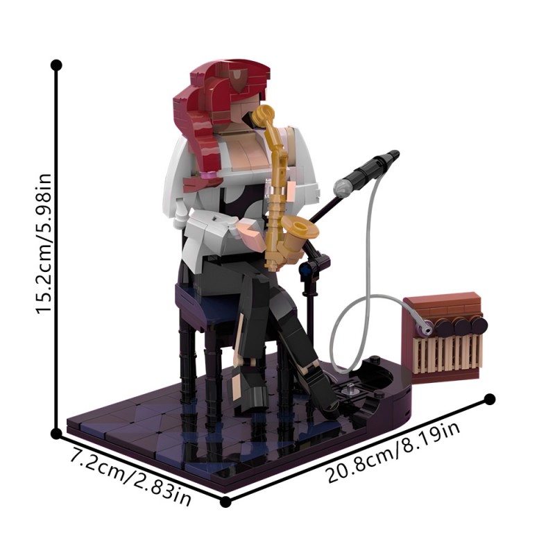 GOBRICKS MOC 148669 Jazz Saxophonist - YWOBB