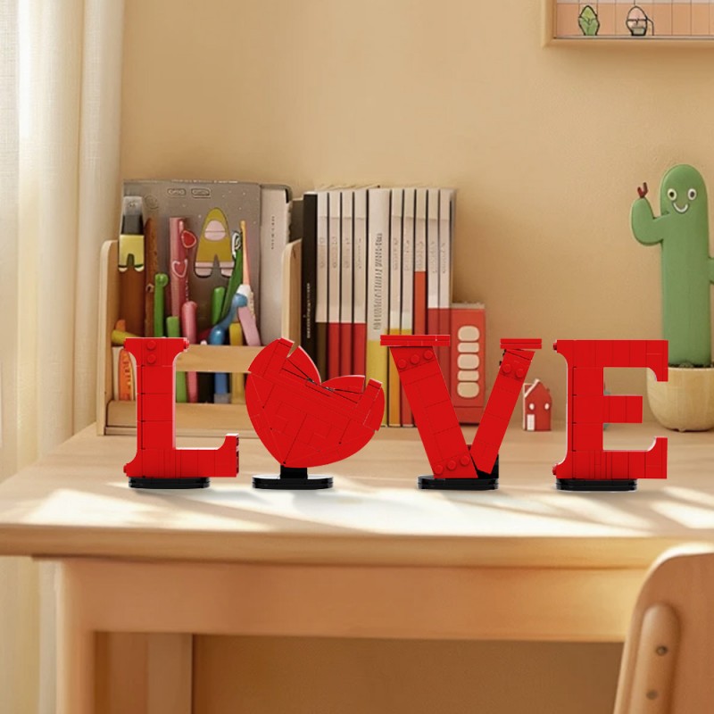 GOBRICKS MOC 208993 Love lettering Valentine´s Day - YWOBB