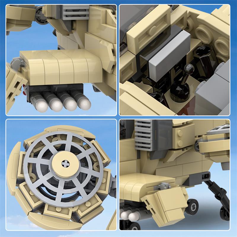 GOBRICKS MOC A1971 GDI Orca Fighter - YWOBB