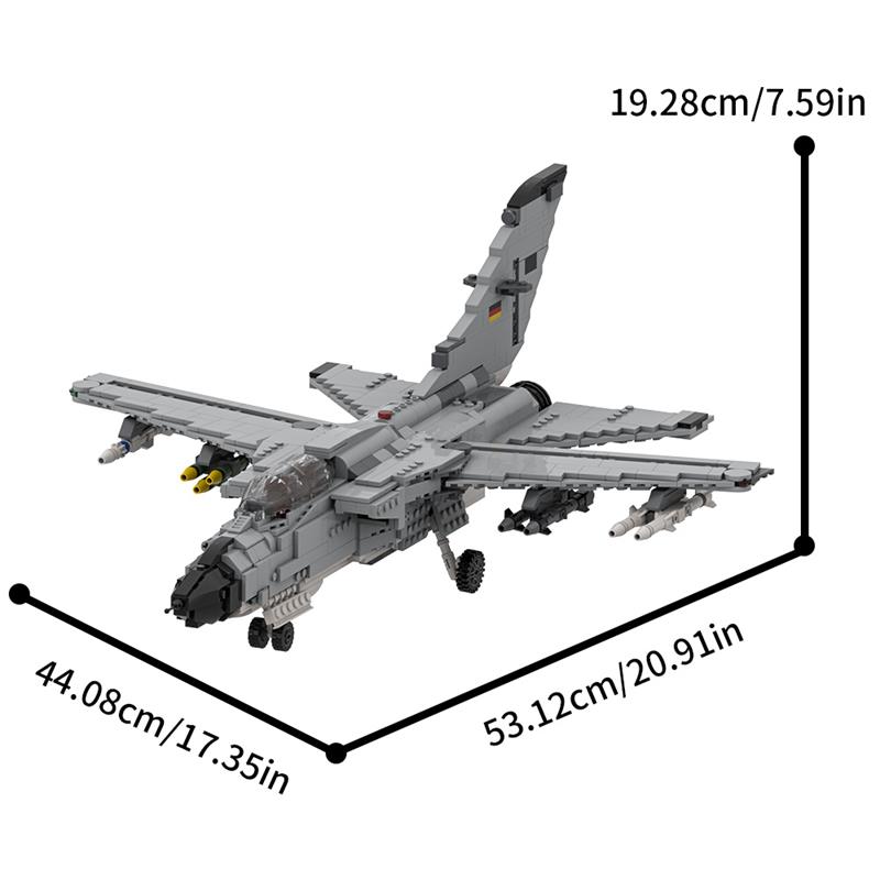 GOBRICKS MOC A1948 Panavia TORNADO 1:32 Minifigure Scale - YWOBB