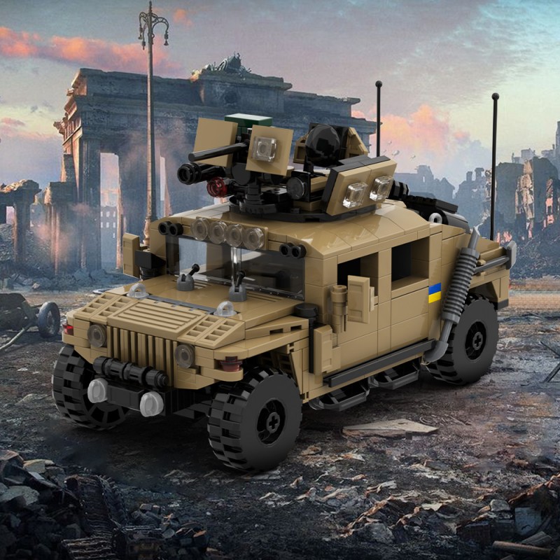 GOBRICKS MOC A1988 hummvee - YWOBB