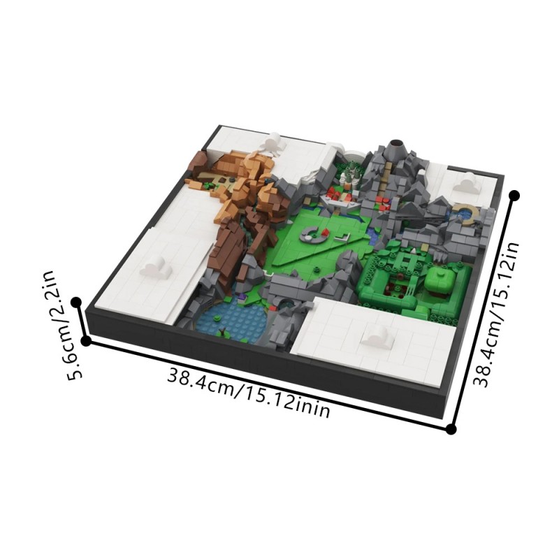 GOBRICKS MOC 212291 The Legend of Zelda: Ocarina of Time - Map of Hyrule - YWOBB