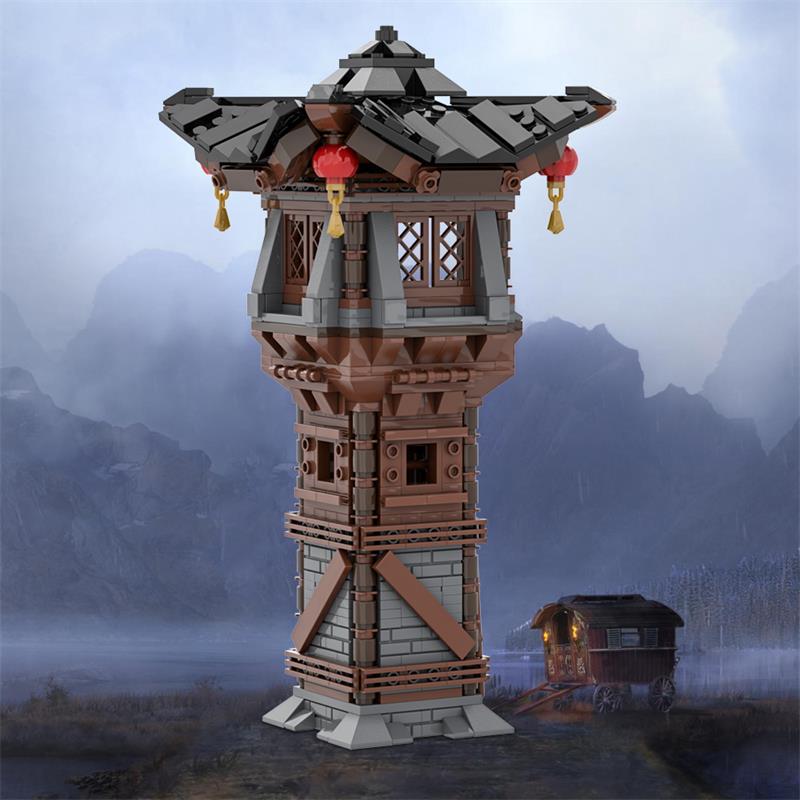 GOBRICKS MOC A1945 Asian Watchtower - YWOBB
