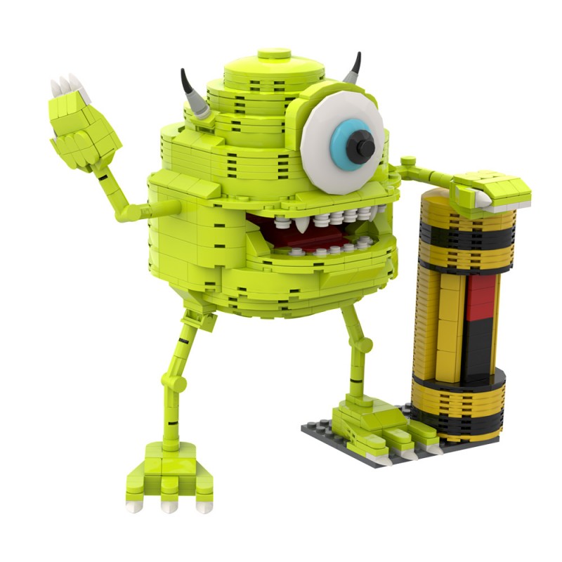 GOBRICKS MOC A1936 Monsters inc Mike Wazowski - YWOBB