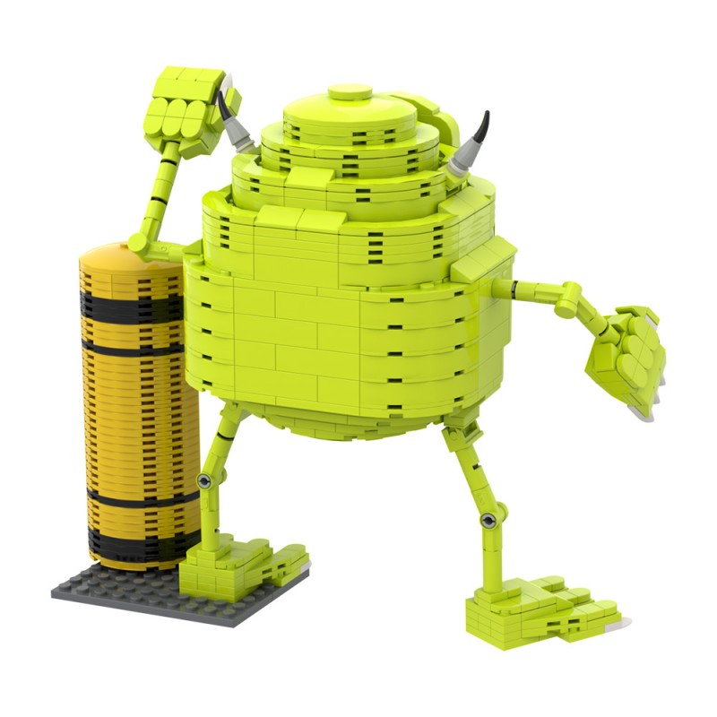 GOBRICKS MOC A1936 Monsters inc Mike Wazowski - YWOBB