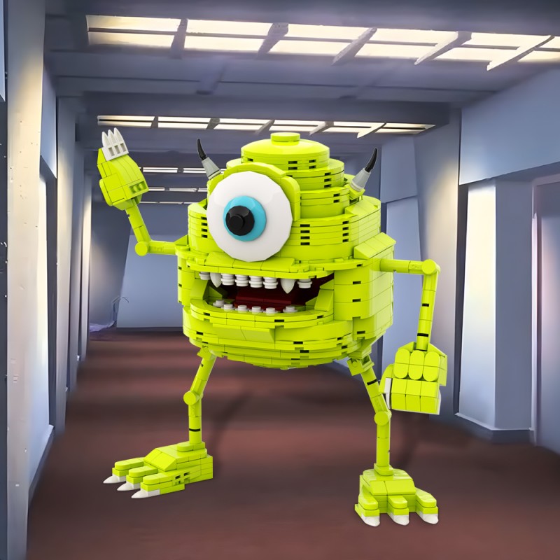 GOBRICKS MOC A1936 Monsters inc Mike Wazowski - YWOBB