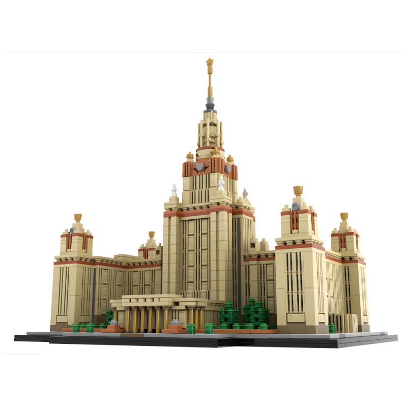 GOBRICKS MOC 203389 Moscow State University 1:800 Scale M. V. Lomonosov University - YWOBB