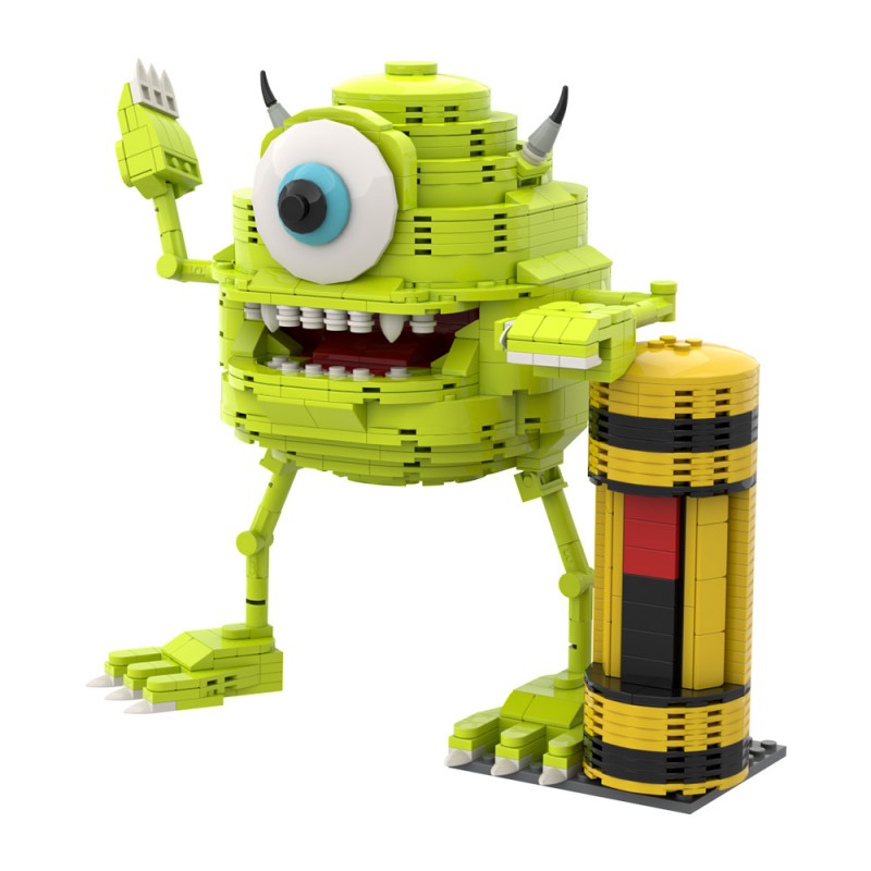 GOBRICKS MOC A1936 Monsters inc Mike Wazowski - YWOBB