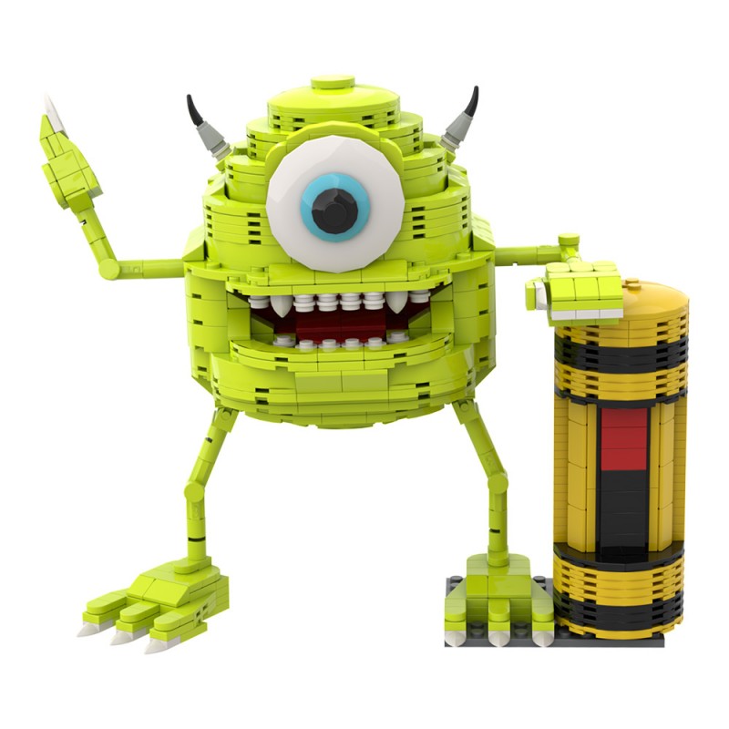 GOBRICKS MOC A1936 Monsters inc Mike Wazowski - YWOBB