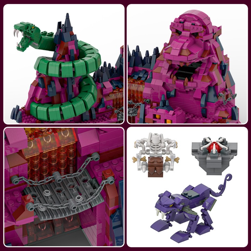 GOBRICKS MOC A1904 Snake Mountain - Masters of the Universe - YWOBB