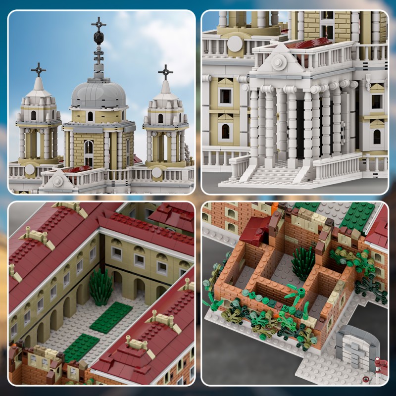 GOBRICKS MOC A1876 Basilica di Superga - YWOBB