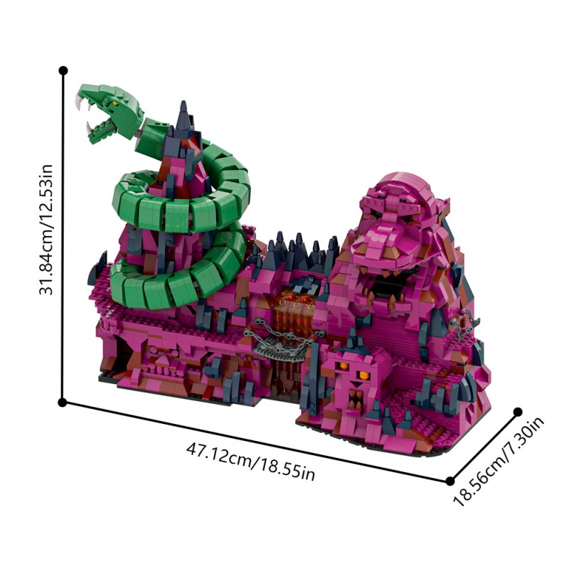 GOBRICKS MOC A1904 Snake Mountain - Masters of the Universe - YWOBB