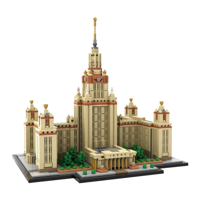 GOBRICKS MOC 203389 Moscow State University 1:800 Scale M. V. Lomonosov University - YWOBB