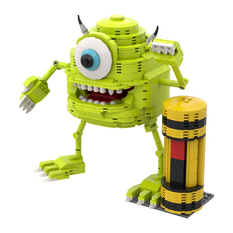 GOBRICKS MOC A1936 Monsters inc Mike Wazowski - YWOBB