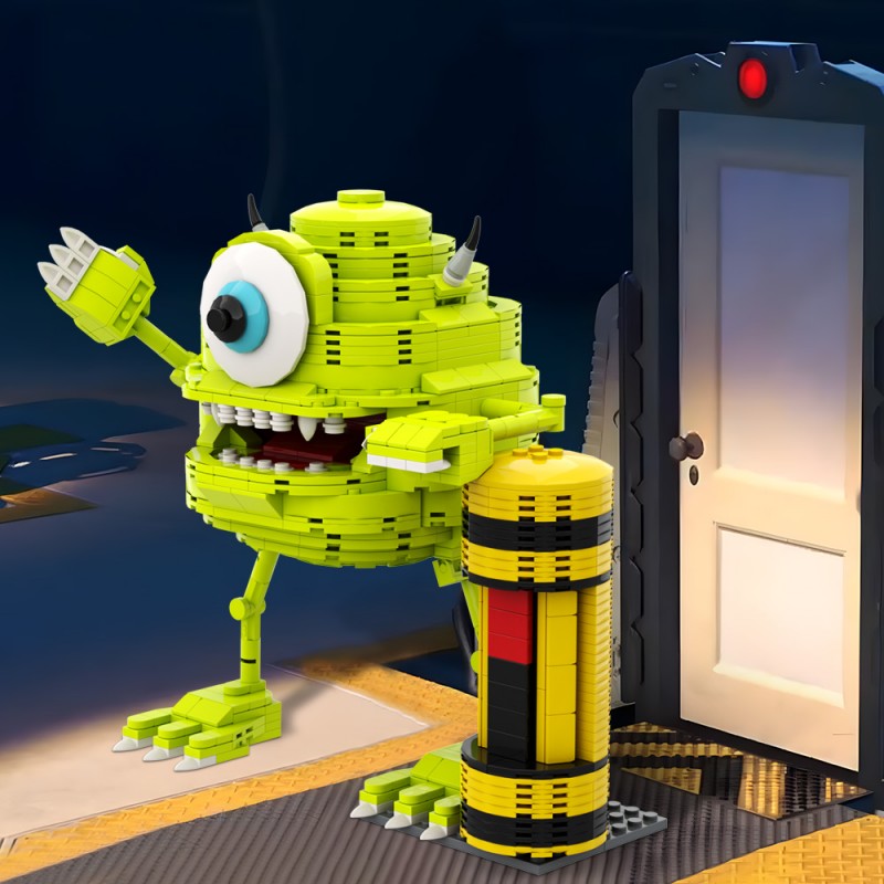 GOBRICKS MOC A1936 Monsters inc Mike Wazowski - YWOBB