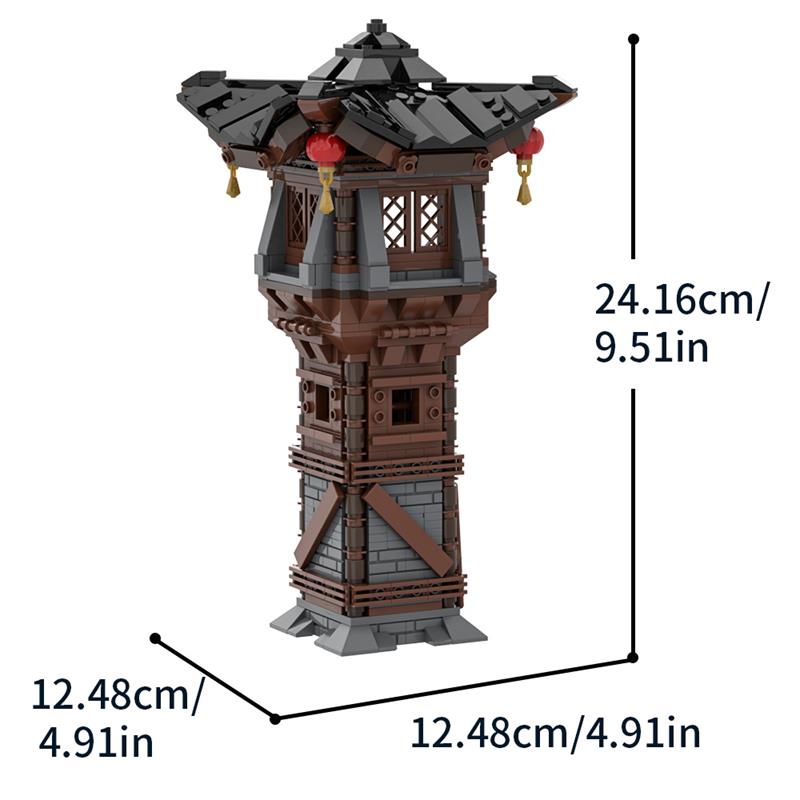 GOBRICKS MOC A1945 Asian Watchtower - YWOBB