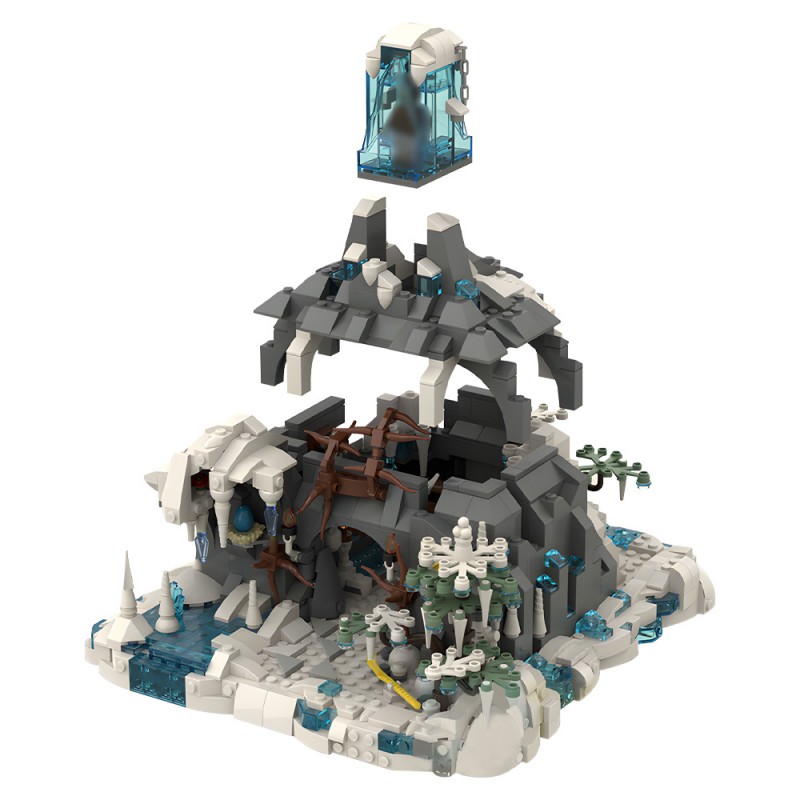 GOBRICKS MOC 203593 Snow Troll Cave - YWOBB