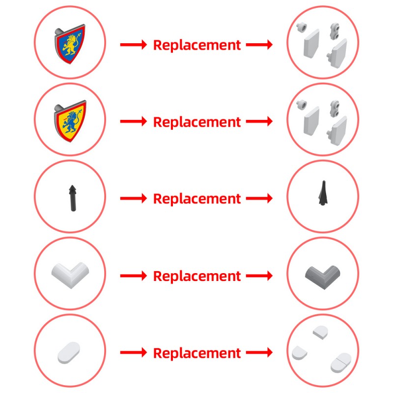 GOBRICKS MOC 204044 Lion Knight's Modular Town Gate - YWOBB