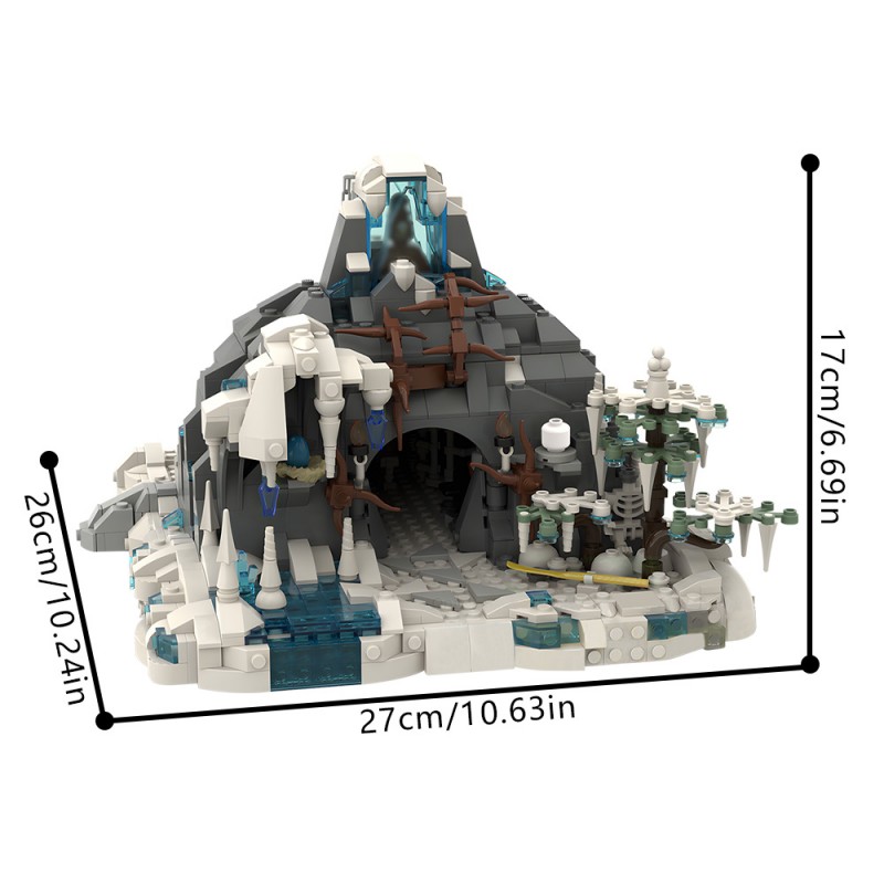 GOBRICKS MOC 203593 Snow Troll Cave - YWOBB