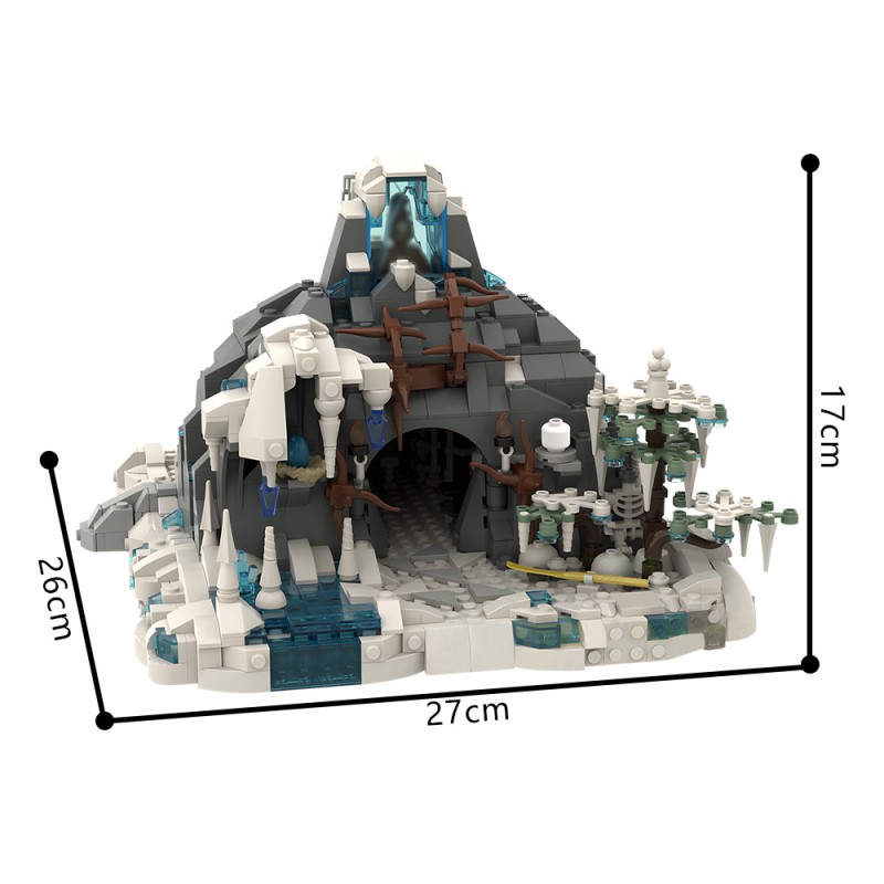 GOBRICKS MOC 203593 Snow Troll Cave - YWOBB