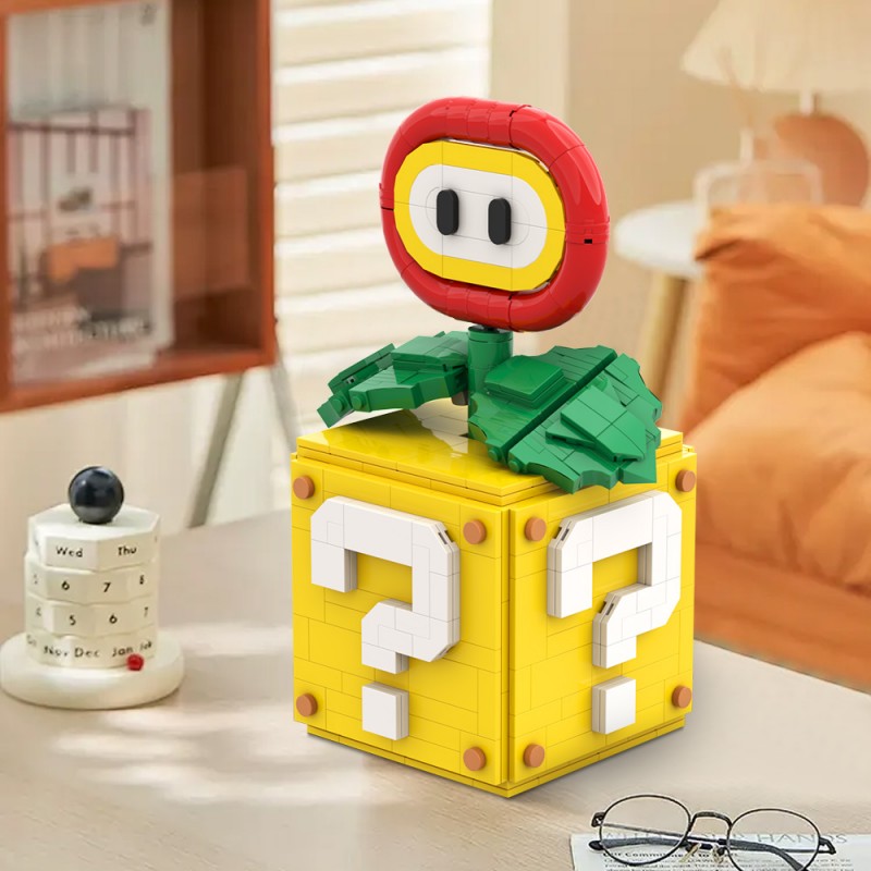 GOBRICKS MOC A1953 Mario fire flower - YWOBB