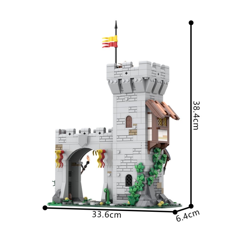 GOBRICKS MOC 204044 Lion Knight's Modular Town Gate - YWOBB