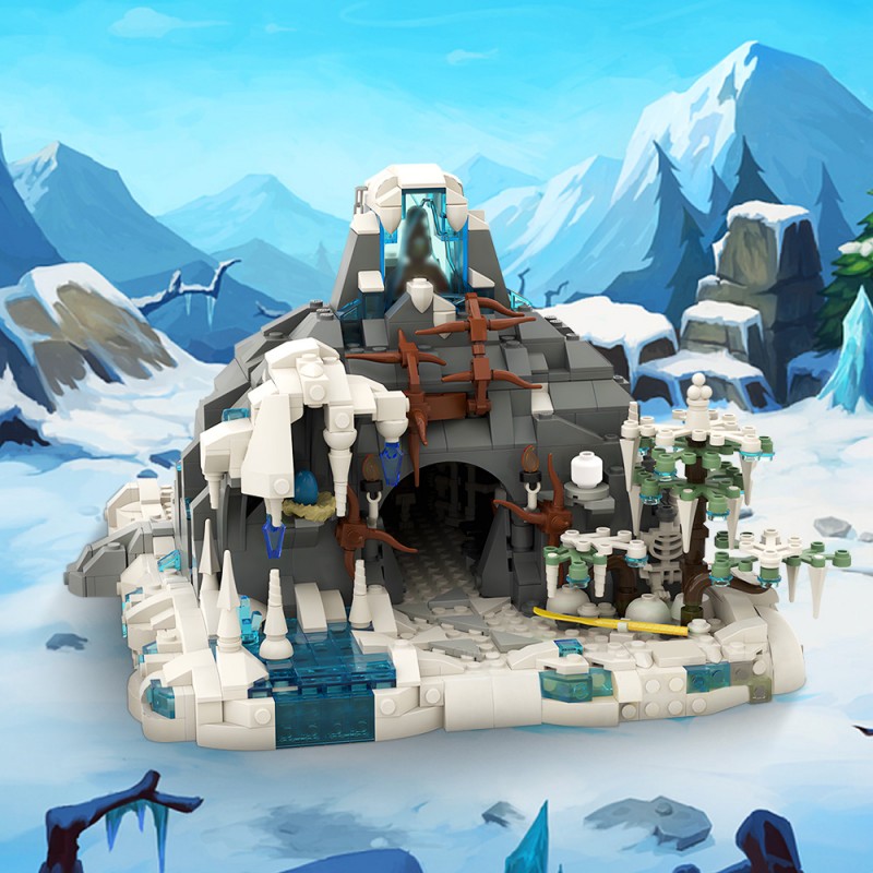 GOBRICKS MOC 203593 Snow Troll Cave - YWOBB