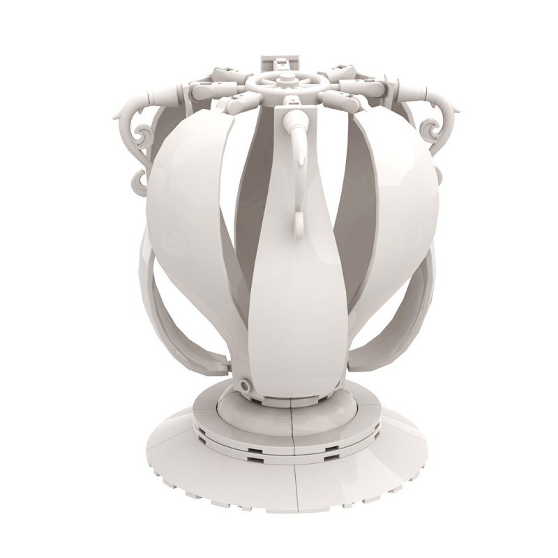 GOBRICKS MOC A1996 4 in 1 white vase - YWOBB