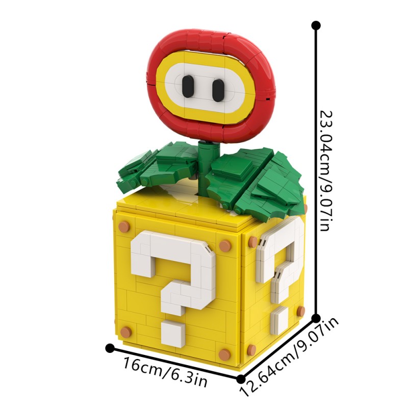 GOBRICKS MOC A1953 Mario fire flower - YWOBB