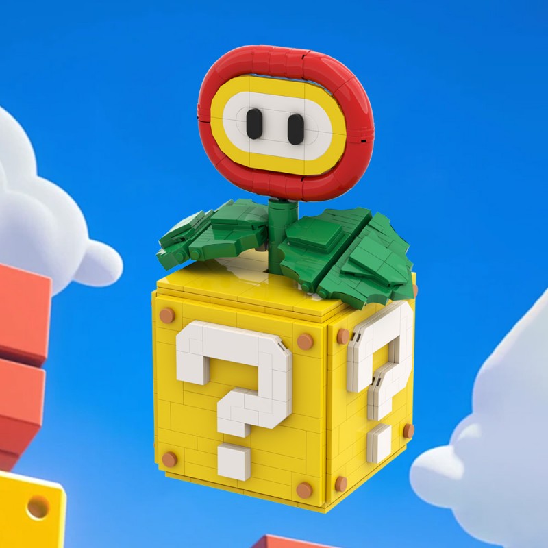 GOBRICKS MOC A1953 Mario fire flower - YWOBB